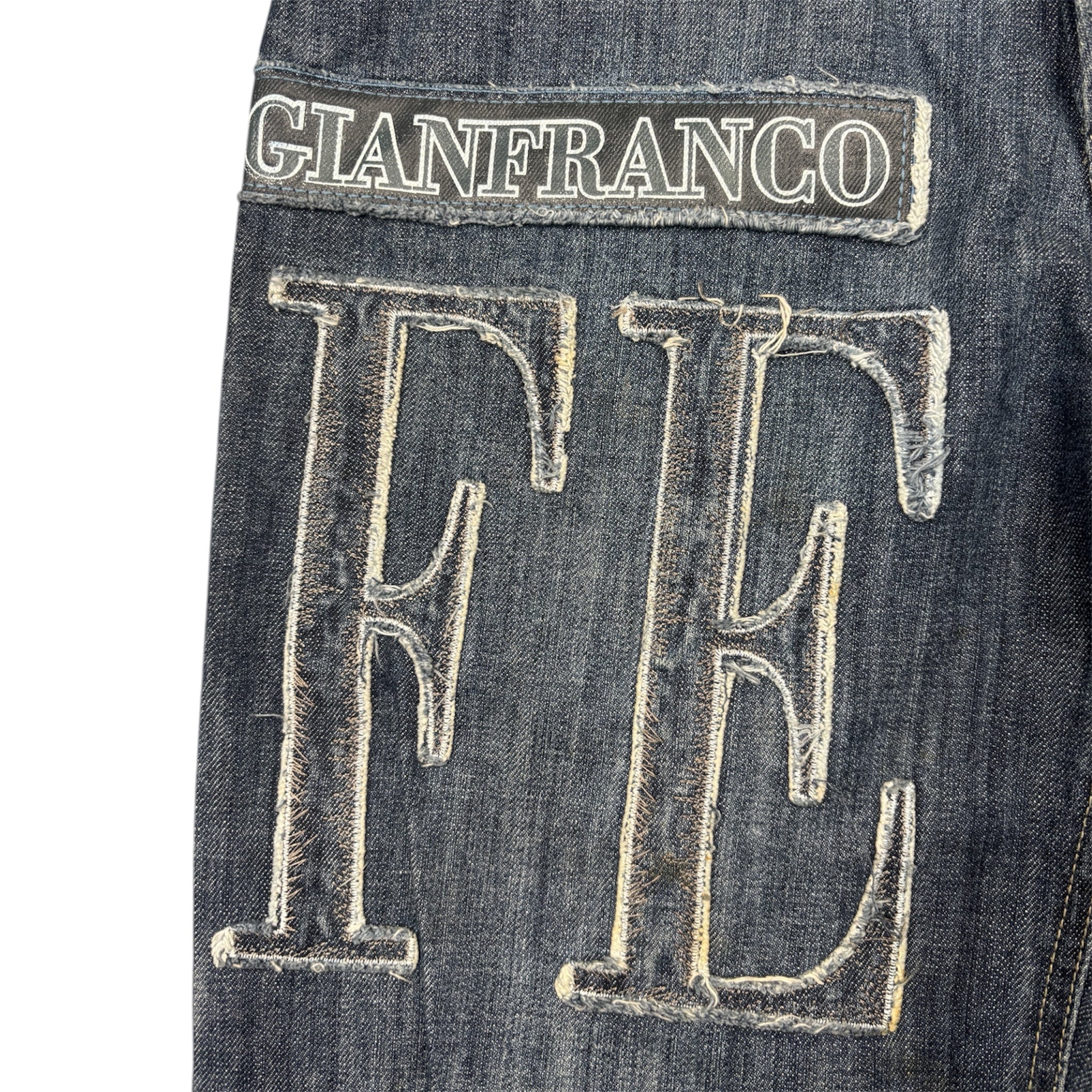 Vintage Gianfranco Ferre Flared Jeans|Washed Denim Look|Size M|